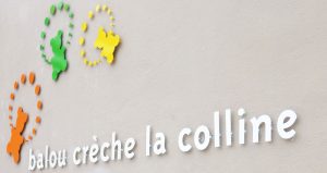 Signalétique pour une crèche par l'architecte Deric fourie à Marseille