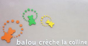 Signalétique pour une crèche par l'architecte Deric fourie à Marseille
